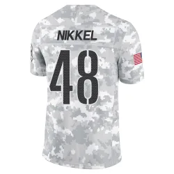 Washington Commanders Men's Limited Arctic Camo 2024 Salute to Service Jersey (48 Ben Nikkel)