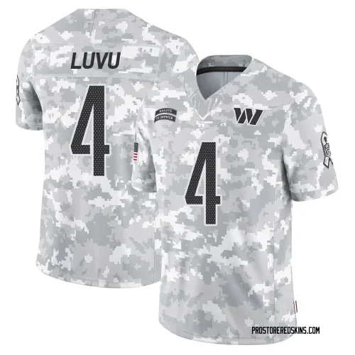Washington Commanders Men's Limited Arctic Camo 2024 Salute to Service Jersey (4 Frankie Luvu)