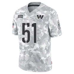 Washington Commanders Men's Limited Arctic Camo 2024 Salute to Service Jersey (51 Ale Kaho)