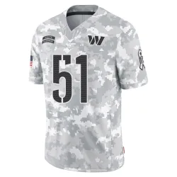 Washington Commanders Men's Limited Arctic Camo 2024 Salute to Service Jersey (51 Bobby Hart)
