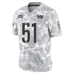 Washington Commanders Men's Limited Arctic Camo 2024 Salute to Service Jersey (51 David Mayo)
