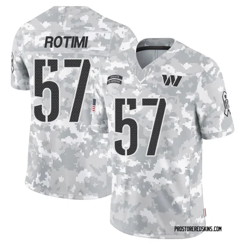 Washington Commanders Men's Limited Arctic Camo 2024 Salute to Service Jersey (57 Bunmi Rotimi)