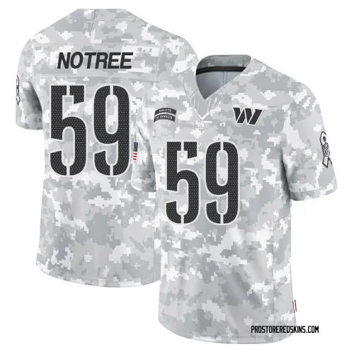 Washington Commanders Men's Limited Arctic Camo 2024 Salute to Service Jersey (59 Bryce Notree)