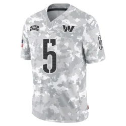 Washington Commanders Men's Limited Arctic Camo 2024 Salute to Service Jersey (5 Jayden Daniels)