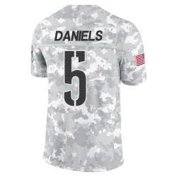 Washington Commanders Men's Limited Arctic Camo 2024 Salute to Service Jersey (5 Jayden Daniels)