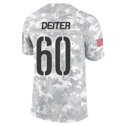 Washington Commanders Men's Limited Arctic Camo 2024 Salute to Service Jersey (60 Michael Deiter)