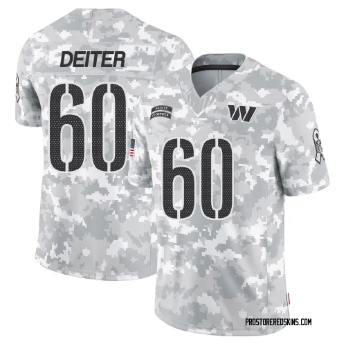 Washington Commanders Men's Limited Arctic Camo 2024 Salute to Service Jersey (60 Michael Deiter)