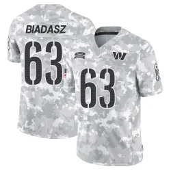 Washington Commanders Men's Limited Arctic Camo 2024 Salute to Service Jersey (63 Tyler Biadasz)