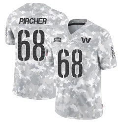 Washington Commanders Men's Limited Arctic Camo 2024 Salute to Service Jersey (68 Max Pircher)