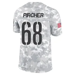 Washington Commanders Men's Limited Arctic Camo 2024 Salute to Service Jersey (68 Max Pircher)