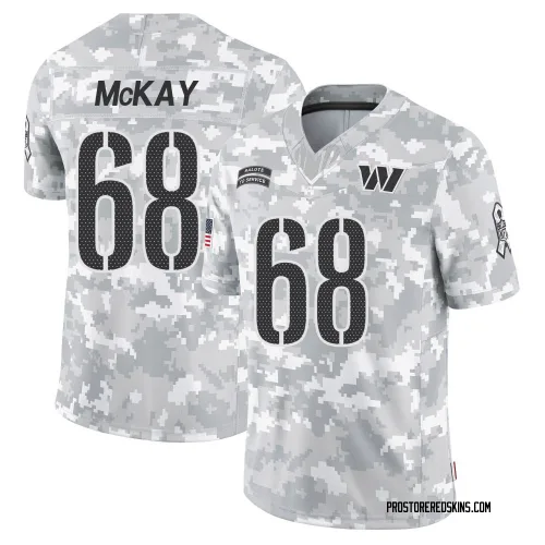 Washington Commanders Men's Limited Arctic Camo 2024 Salute to Service Jersey (68 Timothy McKay)