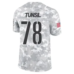 Washington Commanders Men's Limited Arctic Camo 2024 Salute to Service Jersey (78 Laremy Tunsil)