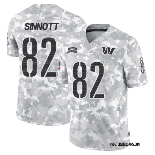 Washington Commanders Men's Limited Arctic Camo 2024 Salute to Service Jersey (82 Ben Sinnott)