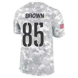 Washington Commanders Men's Limited Arctic Camo 2024 Salute to Service Jersey (85 Noah Brown)