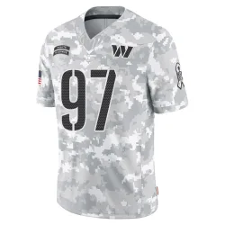 Washington Commanders Men's Limited Arctic Camo 2024 Salute to Service Jersey (97 Efe Obada)