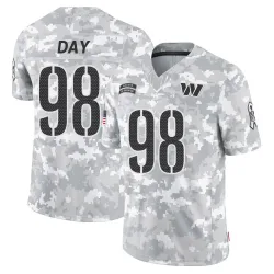 Washington Commanders Men's Limited Arctic Camo 2024 Salute to Service Jersey (98 Sheldon Day)