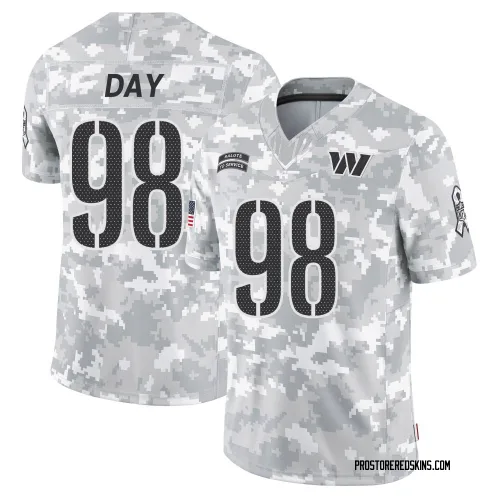 Washington Commanders Men's Limited Arctic Camo 2024 Salute to Service Jersey (98 Sheldon Day)