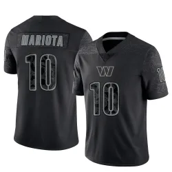 Washington Commanders Men's Limited Black Reflective Jersey (10 Marcus Mariota)