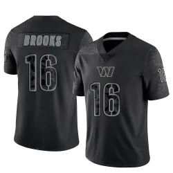 Washington Commanders Men's Limited Black Reflective Jersey (16 Ja'Corey Brooks)