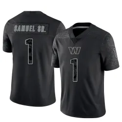 Washington Commanders Men's Limited Black Reflective Jersey (1 Deebo Samuel Sr.)