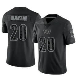 Washington Commanders Men's Limited Black Reflective Jersey (20 Quan Martin)