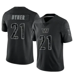 Washington Commanders Men's Limited Black Reflective Jersey (21 Earnest Byner)
