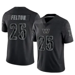 Washington Commanders Men's Limited Black Reflective Jersey (25 Demetric Felton)