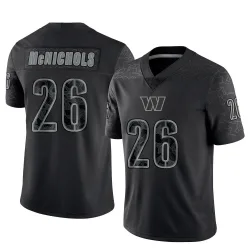 Washington Commanders Men's Limited Black Reflective Jersey (26 Jeremy McNichols)