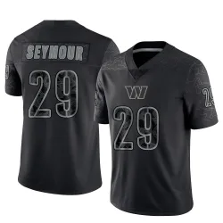 Washington Commanders Men's Limited Black Reflective Jersey (29 Kevon Seymour)