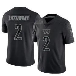 Washington Commanders Men's Limited Black Reflective Jersey (2 Marshon Lattimore)
