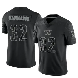 Washington Commanders Men's Limited Black Reflective Jersey (32 Xavier Henderson)