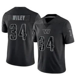 Washington Commanders Men's Limited Black Reflective Jersey (34 Michael Wiley)