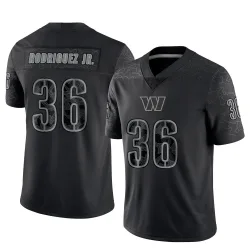Washington Commanders Men's Limited Black Reflective Jersey (36 Chris Rodriguez Jr.)