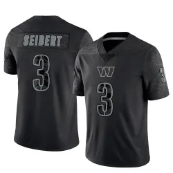 Washington Commanders Men's Limited Black Reflective Jersey (3 Austin Seibert)