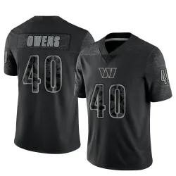 Washington Commanders Men's Limited Black Reflective Jersey (40 Tyler Owens)