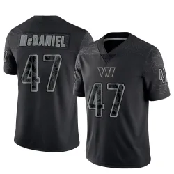Washington Commanders Men's Limited Black Reflective Jersey (47 Robert McDaniel)