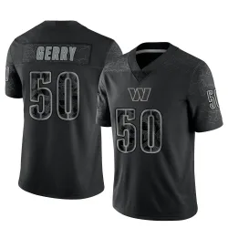 Washington Commanders Men's Limited Black Reflective Jersey (50 Nate Gerry)