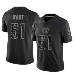 Washington Commanders Men's Limited Black Reflective Jersey (51 Bobby Hart)