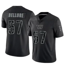 Washington Commanders Men's Limited Black Reflective Jersey (57 Nick Bellore)
