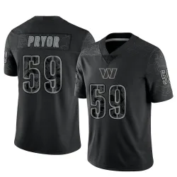 Washington Commanders Men's Limited Black Reflective Jersey (59 Joshua Pryor)