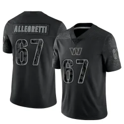 Washington Commanders Men's Limited Black Reflective Jersey (67 Nick Allegretti)
