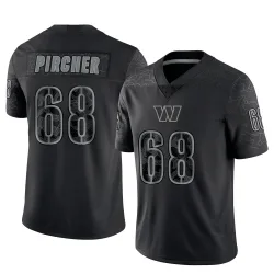 Washington Commanders Men's Limited Black Reflective Jersey (68 Max Pircher)
