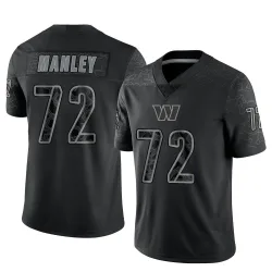 Washington Commanders Men's Limited Black Reflective Jersey (72 Dexter Manley)