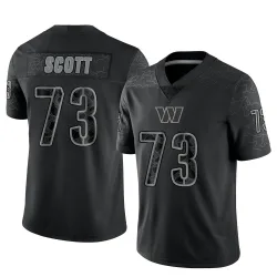 Washington Commanders Men's Limited Black Reflective Jersey (73 Trent Scott)
