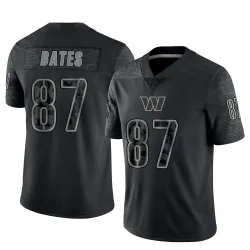 Washington Commanders Men's Limited Black Reflective Jersey (87 John Bates)