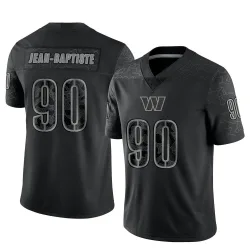 Washington Commanders Men's Limited Black Reflective Jersey (90 Javontae Jean-Baptiste)