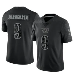 Washington Commanders Men's Limited Black Reflective Jersey (9 Sonny Jurgensen)