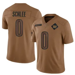 Washington Commanders Men's Limited Brown 2023 Salute To Service Jersey (0 Collin Schlee)