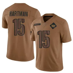 Washington Commanders Men's Limited Brown 2023 Salute To Service Jersey (15 Sam Hartman)