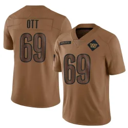 Washington Commanders Men's Limited Brown 2023 Salute To Service Jersey (69 Tyler Ott)